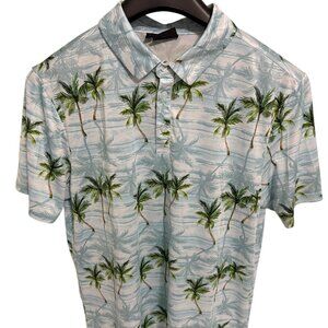 Yatta Golf Polo Shirt Mens Size Large Short Sleeve Palm Trees